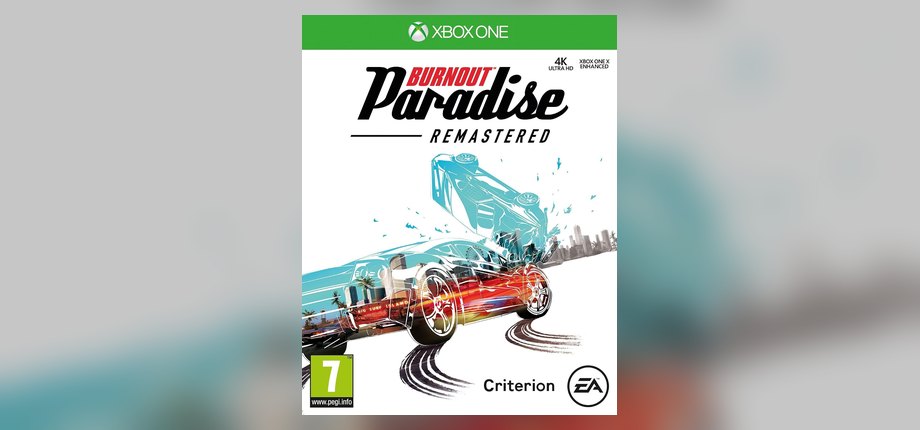 Burnout Paradise Remastered Steam header art with a sports car drifting through Paradise City