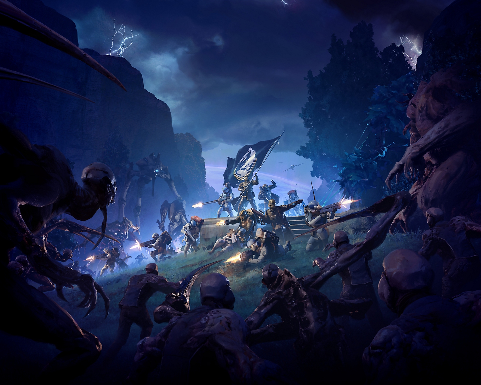 Helldivers 2 official key art from PlayStation