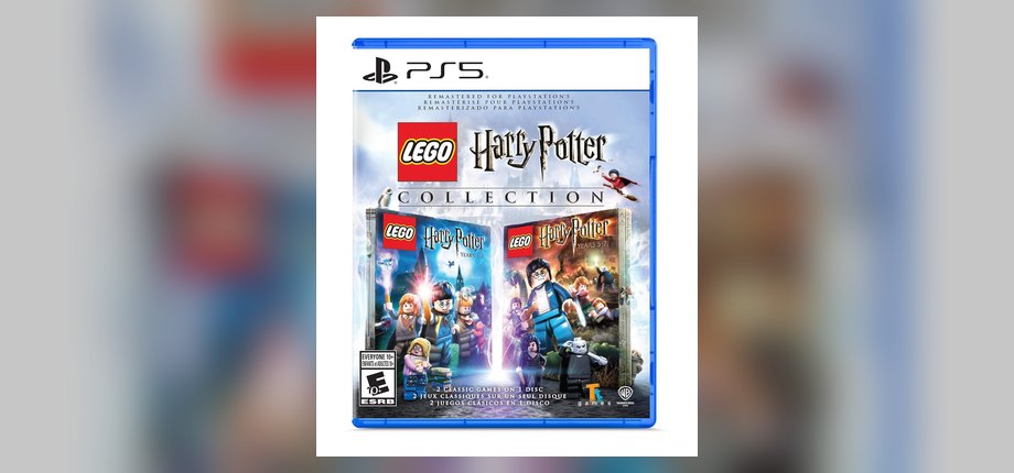 LEGO Harry Potter Collection PlayStation 5 box art with LEGO Harry, Ron, and Hermione, as shown on the Amazon listing