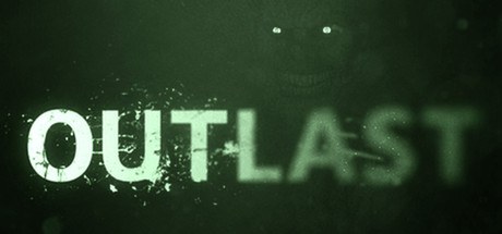 Outlast Steam header art with the game logo glowing green in the dark