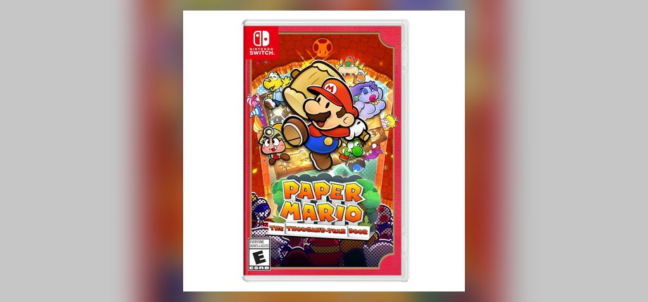 Paper Mario: The Thousand-Year Door Nintendo Switch box art with paper Mario and his partners
