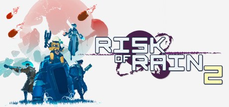 Risk of Rain 2 Steam header art with survivors standing under falling meteors