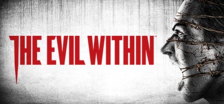 The Evil Within Steam header art with the title in red beside a face wrapped in barbed wire